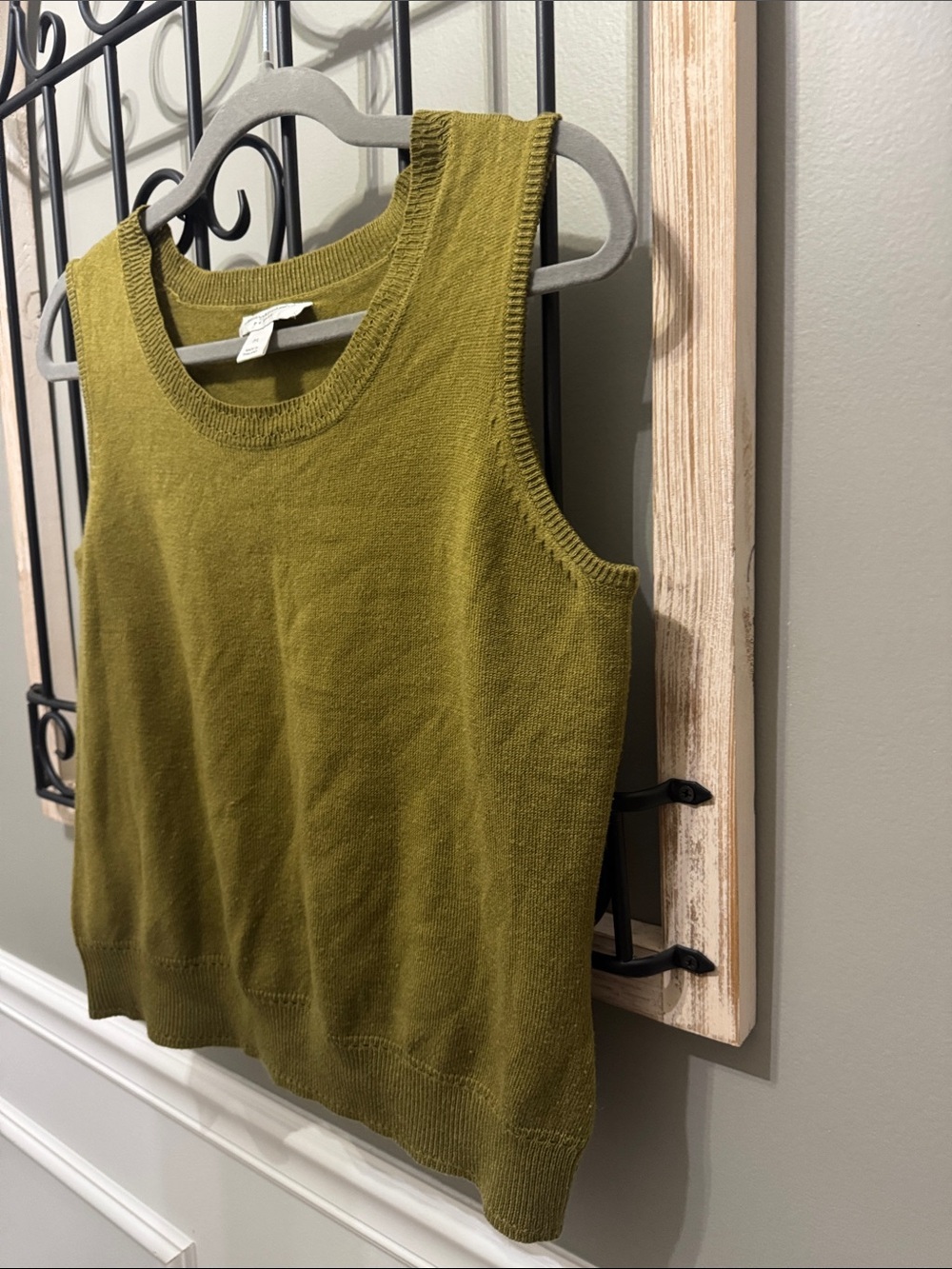 Christopher & Banks Olive Knit Sleeveless Tank - Picture 7 of 8